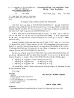 Chấp thuận biện pháp thi công trong đợt tiểu tu tổ máy 