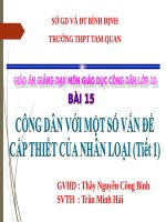 Giáo án giảng dạy bài 15 lớp 10  minh hải
