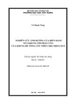 Nghiên cứu ảnh hưởng của biến dạng nút khung tới phản ứng của khung bê tông cốt thép chịu động đất tom tat tieng viet