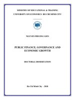TÀI CHÍNH CÔNG, QUẢN TRỊ NHÀ NƯỚC VÀ TĂNG TRƯỞNG KINH TẾ