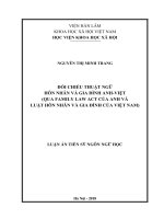 Đối chiếu thuật ngữ hôn nhân và gia đình anh   việt (qua family law act của anh và luật hôn nhân và gia đình của việt nam)