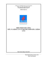 Bien phap thi cong tieu tu động cơ bơm dầu chính GT11 