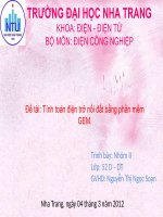 Tính toán điện trở nối đất bằng phần mềm GEM