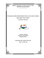 Sáng kiến kinh nghiệm ứng dụng trò chơi nhằm nâng cao chất lượng dạy học toán lớp 3