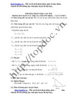 Chuyên đề bồi dưỡng học sinh giỏi vật lý THCS  Phương pháp cộng vận tốc trong các bài toán cực trị chuyển động