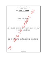 Giải pháp đẩy mạnh xuất khẩu hàng dệt may tỉnh thừa thiên huế 