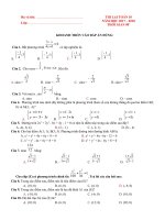 ĐỀ THI lại môn Toán 10 cơ bản