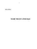 Bài giảng nghệ thuật lãnh đạo