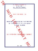 Hoàn thiện công tác quản lý thu thuế xuất nhập khẩu tại cục hải quan tỉnh quảng bình 