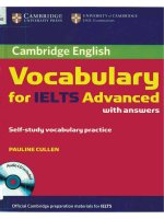 Cambridge vocabulary for IELTS advanced book