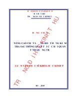 Nâng cao chất lượng hoạt động kiểm tra sau thông quan tại cục hải quan tỉnh quảng trị 