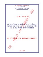 Quản lý nguồn nhân lực tại Công ty Trách nhiệm hữu hạn một thành viên Xổ số kiến thiết Quảng Bình