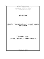 Hát xẩm và nghệ nhân hát xẩm Hà Thị Cầu ở Ninh Bình (LV thạc sĩ)