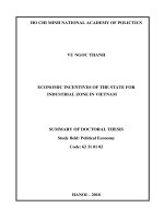 Đòn bẩy kinh tế nhà nước đối với khu công nghiệp ở việt namn tóm tắt tiếng anh