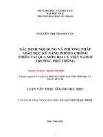 Xác định nội dung và phương pháp giáo dục kỹ năng phòng chống thiên tai qua môn địa lý việt nam ở trường phổ thông (tt) 