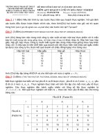 QUY HOẠCH VÀ TỐI ƯU HÓA THỰC NGHIỆM