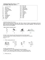 key LISTENING PRACTICE TEST 4-5