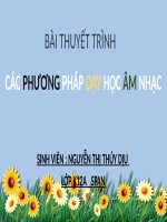 Các phương pháp dạy học âm nhạc