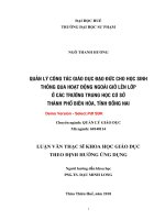 Quản lý công tác giáo dục đạo đức cho học sinh thông qua hoạt động ngoài giờ lên lớp ở các trường trung học cơ sở thành phố biên hoà, tỉnh đồng nai (tt) 