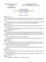 Bộ đề thi chọn HSG quốc gia môn sinh học lớp 12 năm 2019 và các năm gần đây