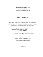 Biện pháp quản lý hoạt động kiểm tra, đánh giá kết quả học tập của sinh viên hệ vừa làm vừa học tại trường đại học kinh tế   đại học huế (tt) 