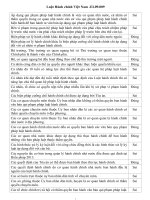 Thi trắc nghiệm có đáp án môn EL09 luật hành chính  ĐH mở HN