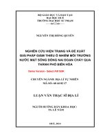 Nghiên cứu hiện trạng và đề xuất giải pháp giảm thiểu ô nhiễm môi trường nước mặt sông đồng nai đoạn chảy qua thành phố biên hòa (tt) 