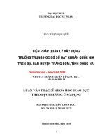 Biện pháp quản lý xây dựng trường trung học cơ sở đạt chuẩn quốc gia trên địa bàn huyện trảng bom, tỉnh đồng nai (tt) 