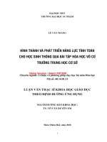 Hình thành và phát triển năng lực tính toán cho học sinh thông qua bài tập hóa học vô cơ trường trung học cơ sở (tt) 