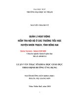 Quản lí hoạt động kiểm tra nội bộ ở các trường tiểu học huyện nhơn trạch, tỉnh đồng nai (tt) 