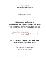Sử dụng công nghệ thông tin trong dạy học địa lý lớp 10 THPT theo hướng phát huy tính tích cực của học sinh (tt) 
