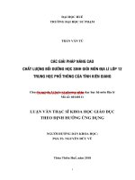 Các giải pháp nâng cao chất lượng bồi dưỡng học sinh giỏi môn địa lí lớp 12 THPT của tỉnh kiên giang (tt) 