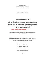 Phát triển năng lực giải quyết vấn đề và sáng tạo cho học sinh thông qua hệ thống bài tập hóa học vô cơ lớp 9 trung học cơ sở (tt) 