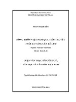 Nông thôn Việt Nam qua tiểu thuyết Thời xa vắng của Lê Lựu (LV thạc sĩ)