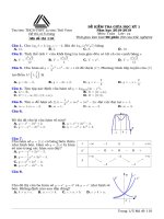 Đề kiểm tra giữa học kỳ 1 toán 12