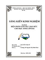 SKKN biện pháp giáo dục đạo đức cho học sinh lớp 2 