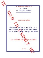 PHÁT TRIỂN DỊCH vụ KIỀU hối tại NGÂN HÀNG NÔNG NGHIỆP và PHÁT TRIỂN NÔNG THÔN TỈNH QUẢNG BÌNH 