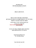 Rèn luyện cho học sinh trung học cơ sở kĩ năng sử dụng các biện pháp tu từ từ vựng trong văn bản thuyết minh (tt) 