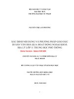 Xác định nội dung và phương pháp giáo dục di sản văn hoá qua hoạt động ngoại khóa địa lý lớp 11 trung học phổ thông (tt) 