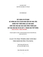Xây dựng và sử dụng hệ thống bài tập có nội dung gắn với thực tiễn nhằm phát triển năng lực vận dụng kiến thức hóa học vào cuộc sống thông qua dạy học hóa vô cơ lớp 11 THPT (tt) 