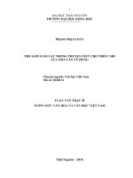 Thế giới loài vật trong truyện viết cho thiếu nhi của nhà văn Vũ Hùng (LV thạc sĩ)