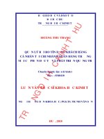 Quản lý rủi ro tín dụng khách hàng cá nhân tại chi nhánh ngân hàng thương mại cổ phần đầu tư và phát triển quảng trị 