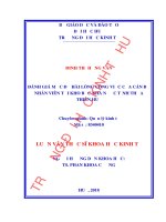 Đánh giá mức độ hài lòng công việc của cán bộ nhân viên tại kho bạc nhà nước tỉnh thừa thiên huế