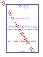 Hoàn thiện công tác quản lý thu ngân sách nhà nước qua kho bạc nhà nước quảng trạch, tỉnh quảng bình trong điều kiện áp dụng TABMIS 