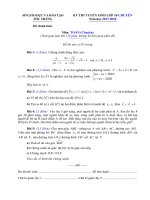 Đề thi môn toán vào lớp 10 chuyên năm 2018 