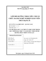 bài thu hoạch giũa hạng giáo viên