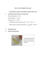 BÁO cáo THÍ NGHIỆM dược LIỆU 2