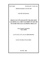 Pháp luật về giải quyết tranh chấp lao động của việt nam nhìn từ góc độ so sánh với luật lao động thái lan 