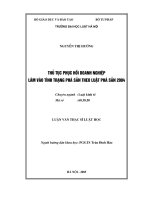 thủ tục phục hồi doanh nghiệp lâm vào tình trạng phá sản theo luật phá sản 2004 