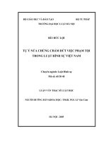 TỰ ý nửa CHỪNG CHẤM dứt VIỆC PHẠM tội TRONG LUẬT HÌNH sự VIỆT NAM 